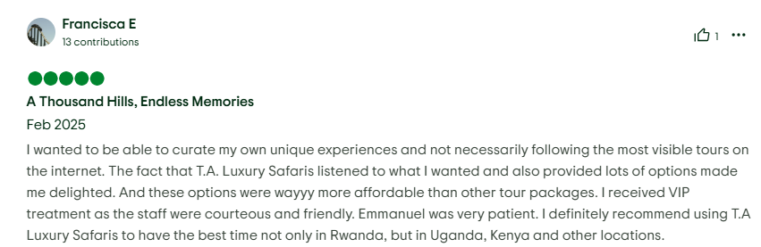 Tripadvisor Review 1